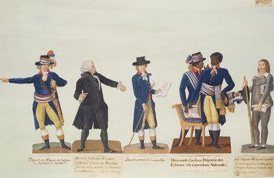 Députés de la Convention nationale, Mirabeau et député Granet. vers 1794-5 - P. A. and J.B. Lesueur